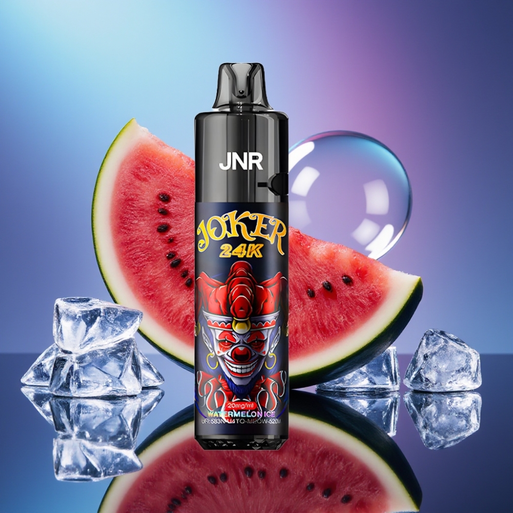 JNR Joker 24K Puffs Disposable Vape Gheață Pepene Verde cu Baterie 800mAh