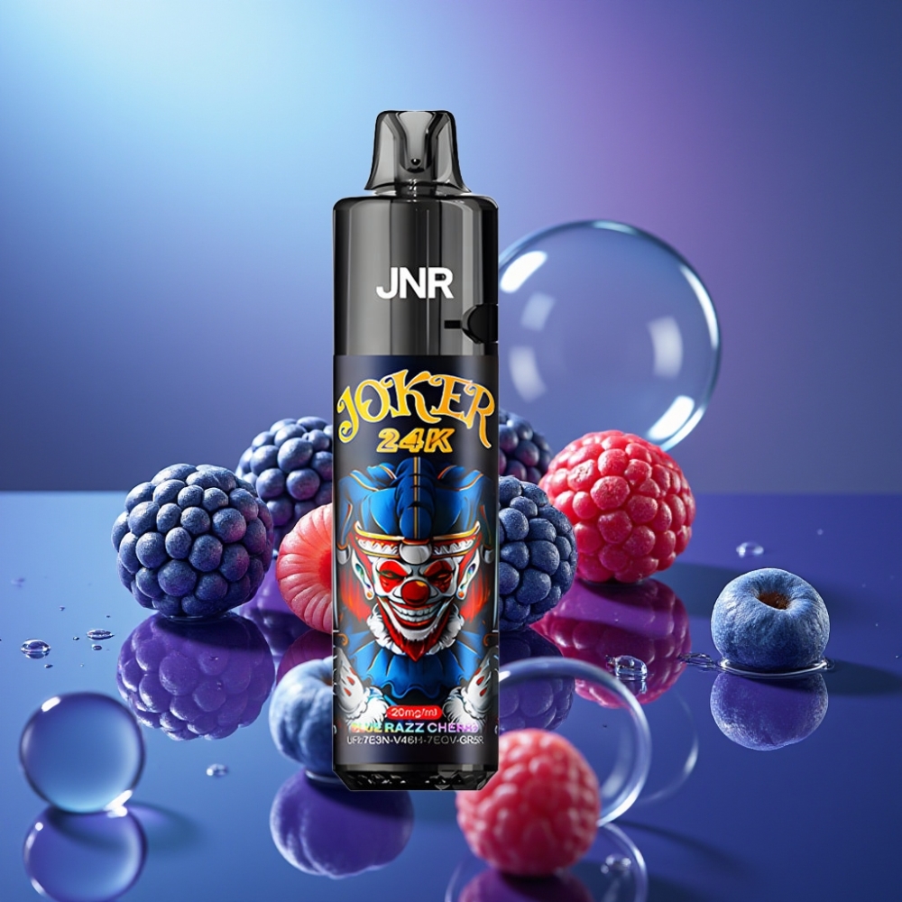 JNR Joker 24K Puffs Disposable Vape Zmeură-Cireșă Albastră cu Baterie 800mAh
