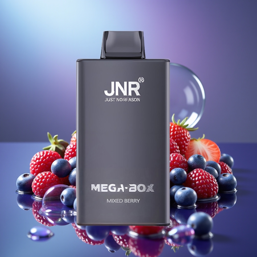 JNR Mega Box 25000 Puffs Disposable Vape Coșmarul Berry Mix Dual Mesh Coil & Dual Core