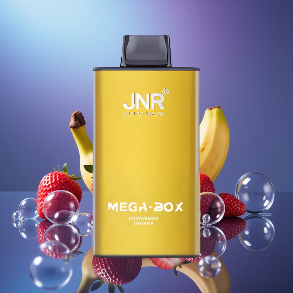 JNR Mega Box 25000 Pufuri Disposable Vape Capsuni Banane cu Dual Mesh Coil