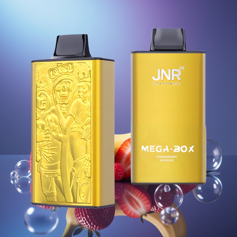 JNR Mega Box 25000 Pufuri Disposable Vape Capsuni Banane cu Dual Mesh Coil