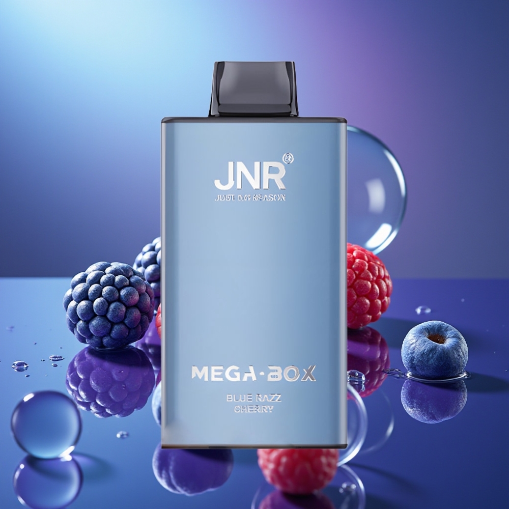 JNR Mega Box 25000 Pufuri Disposable Vape Coș Dual Mesh Afine Cireș