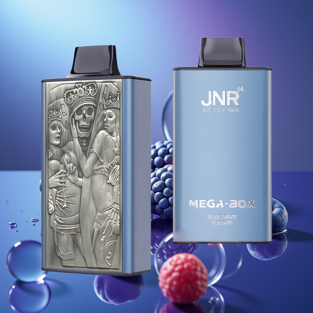 JNR Mega Box 25000 Pufuri Disposable Vape Coș Dual Mesh Afine Cireș
