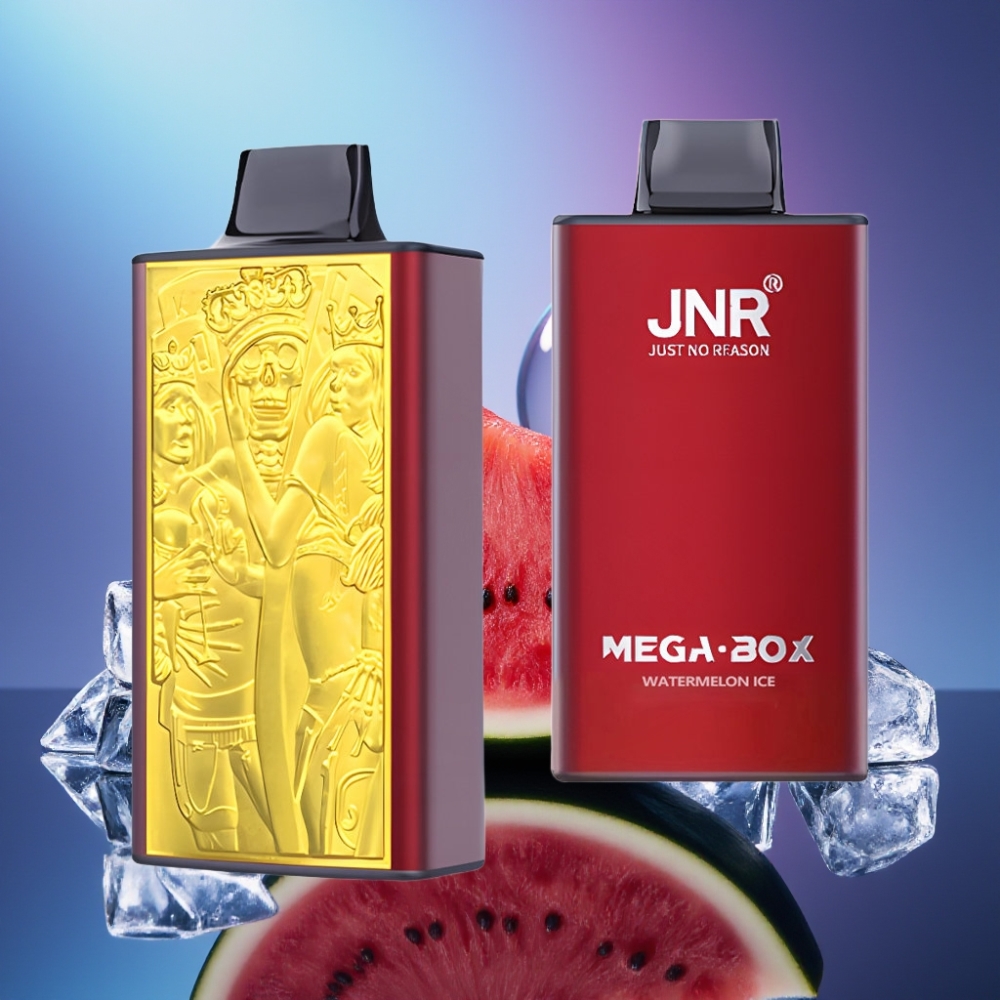 JNR Mega Box 25000 Pufuri Disposable Vape Coafă dublă & Nucleu dublu Gheață Pepene