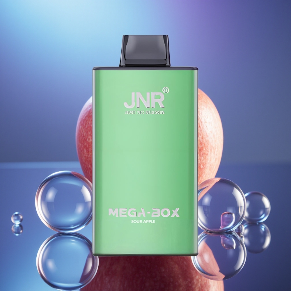JNR Mega Box 25000 Pufuri Disposable Vape Măr Acru cu Dual Mesh Coil & Dual Core