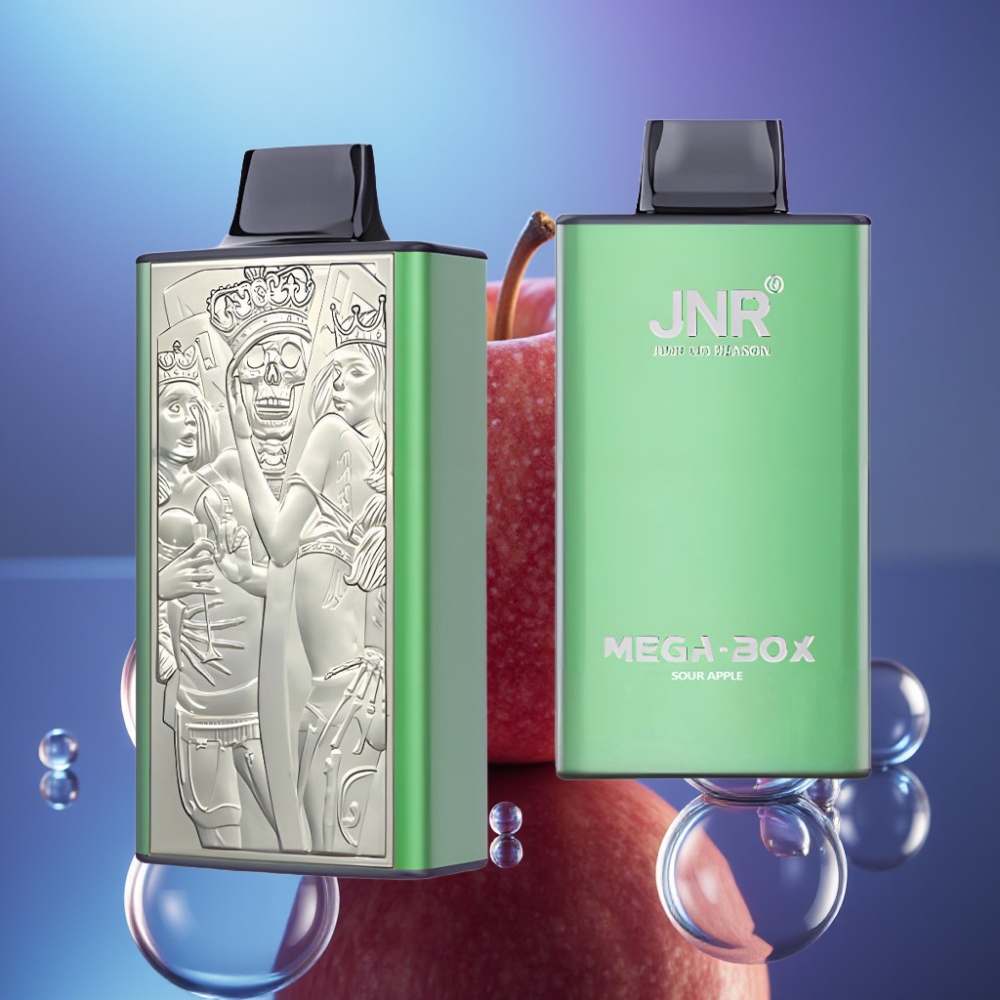 JNR Mega Box 25000 Pufuri Disposable Vape Măr Acru cu Dual Mesh Coil & Dual Core