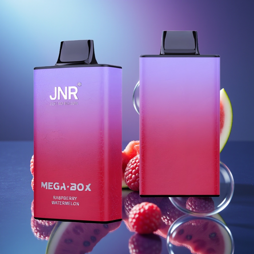 JNR Mega Box 25000 Pufuri Disposable Vape Zmeură Pepene Verde Dual Mesh Coil