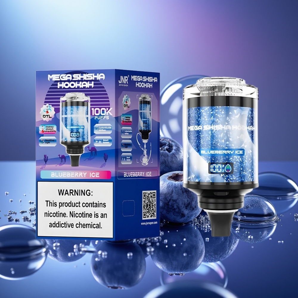 JNR Mega Shisha Hookah 100K Compatibilitate Desktop Afine Înghețată 2200mAh