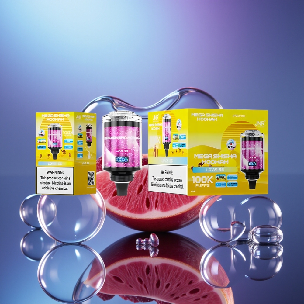JNR Mega Shisha Hookah 100K Desktop Compatibilitate Dragoste 66 și 60ml