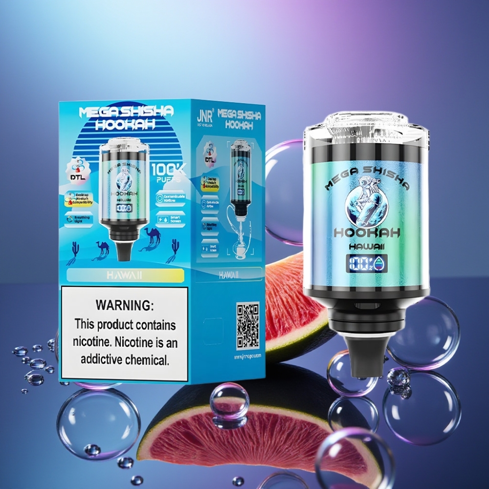 JNR Mega Shisha Hookah 100K Desktop Compatibilitate Hawaii 60ml 2200mAh