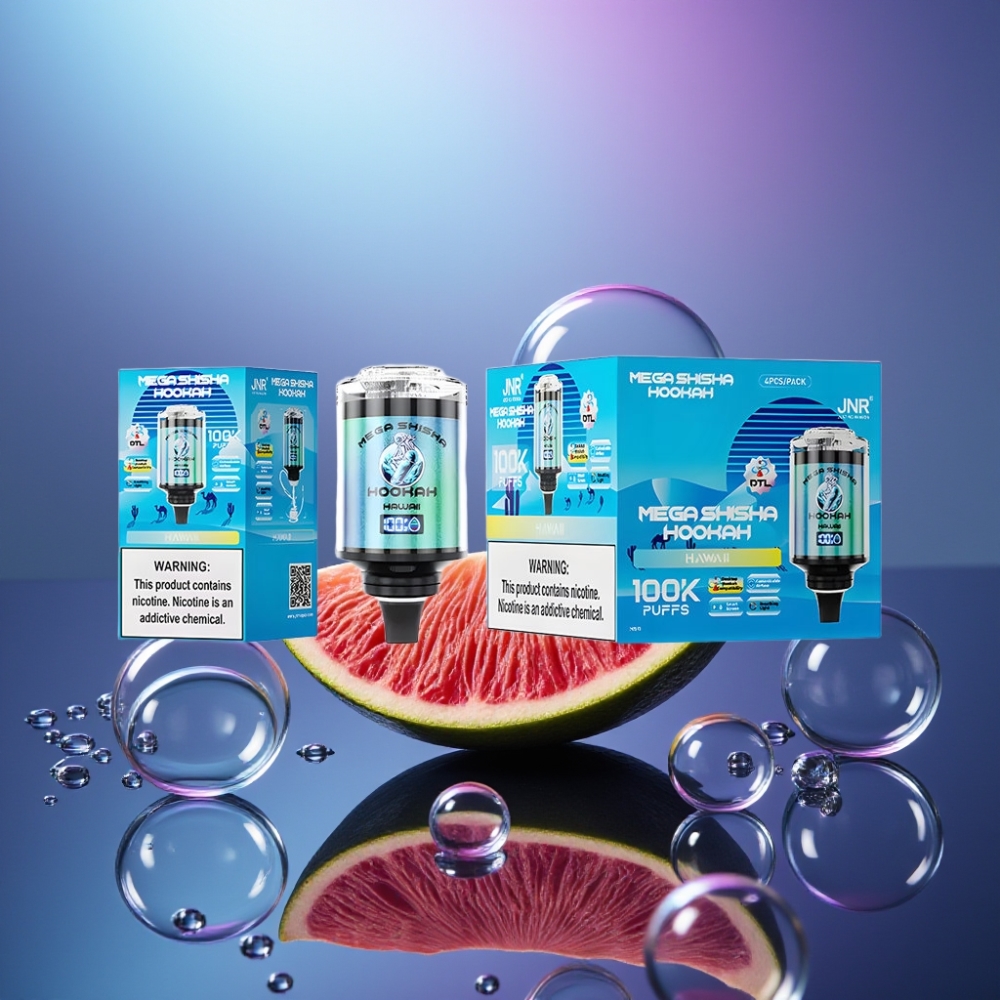 JNR Mega Shisha Hookah 100K Desktop Compatibilitate Hawaii 60ml 2200mAh