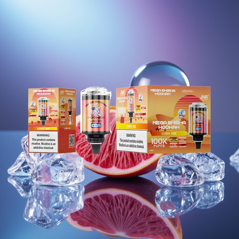 JNR Mega Shisha Hookah 100K Gheață Luxuriantă Capacitate 60ml