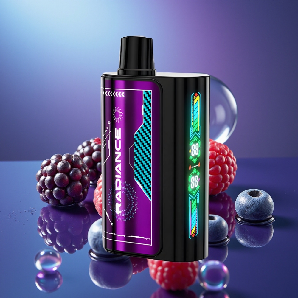 JNR Radiance 31000 Pufuri Disposable Vape Afine Acero Zmeura cu Ecran Animatie