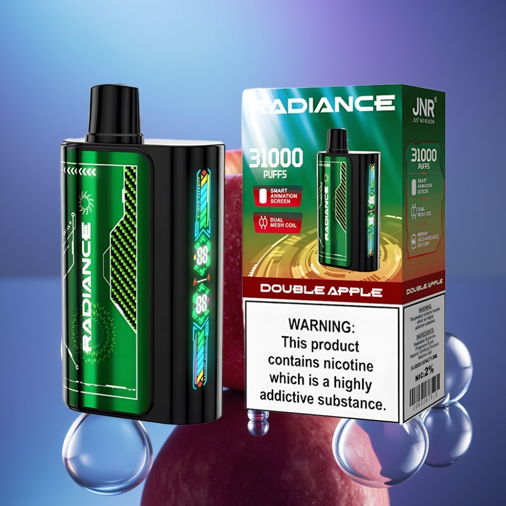 JNR Radiance 31000 Pufuri Disposable Vape MĂR DUBLU cu Ecran Animatie Smart și Baterie Reincarcabila 950 mAh