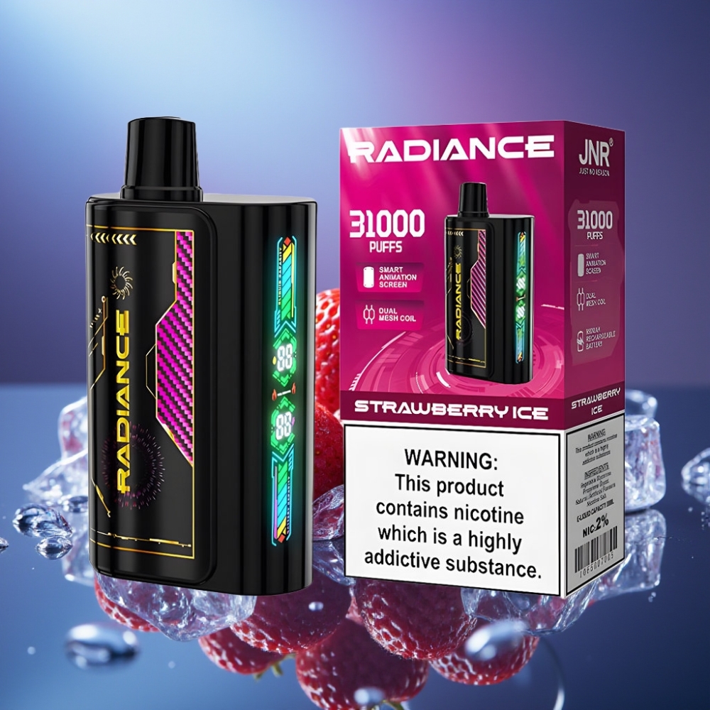 JNR Radiance 31000 Pufuri Ecigaretă Dispozabilă Capsă Duală STRAWBERRY ICE
