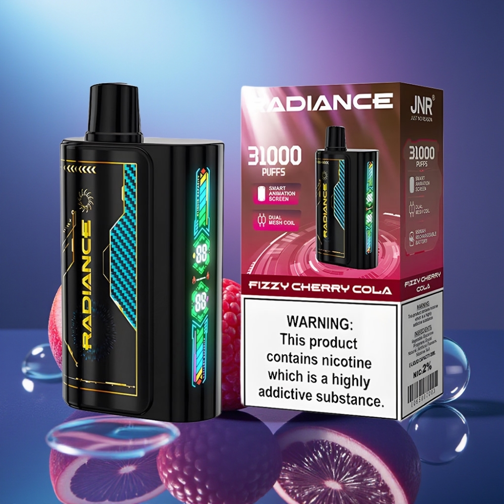 JNR Radiance 31000 Pufuri cu Ecran Animă Smart și Gust Cireșă Cola Acidulată