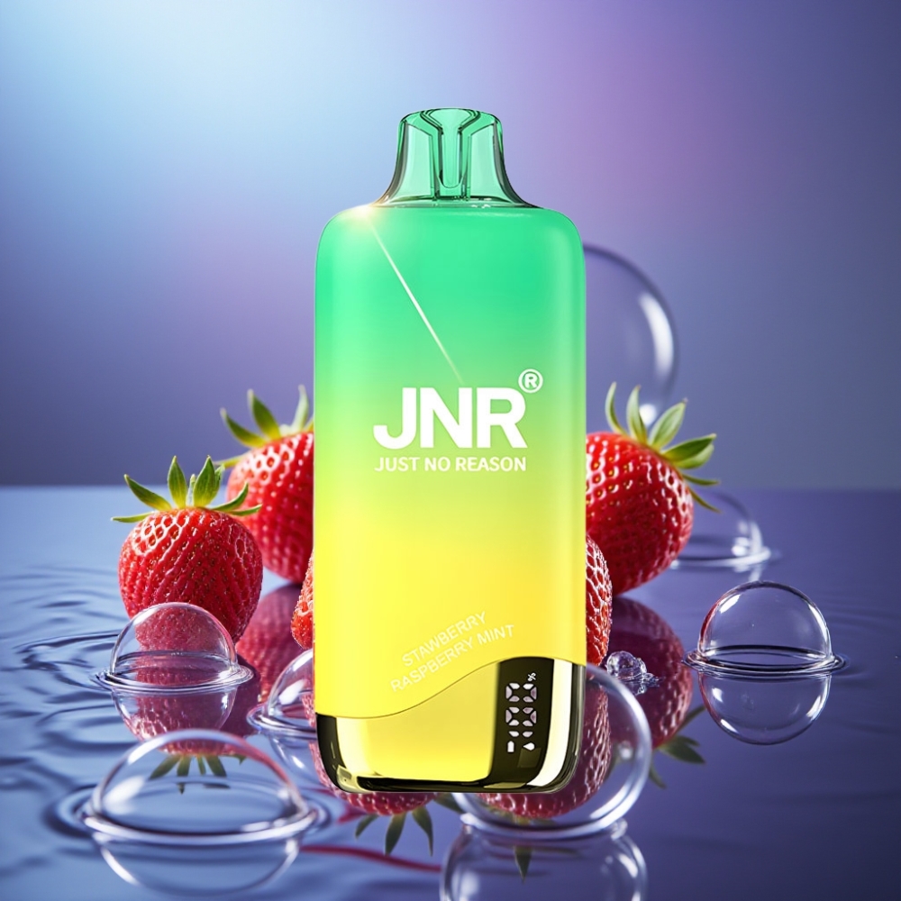 JNR Rainbow 10500 Puffs Disposable Vape Capsă 18ml Căpșuni-Piersică-Mentă