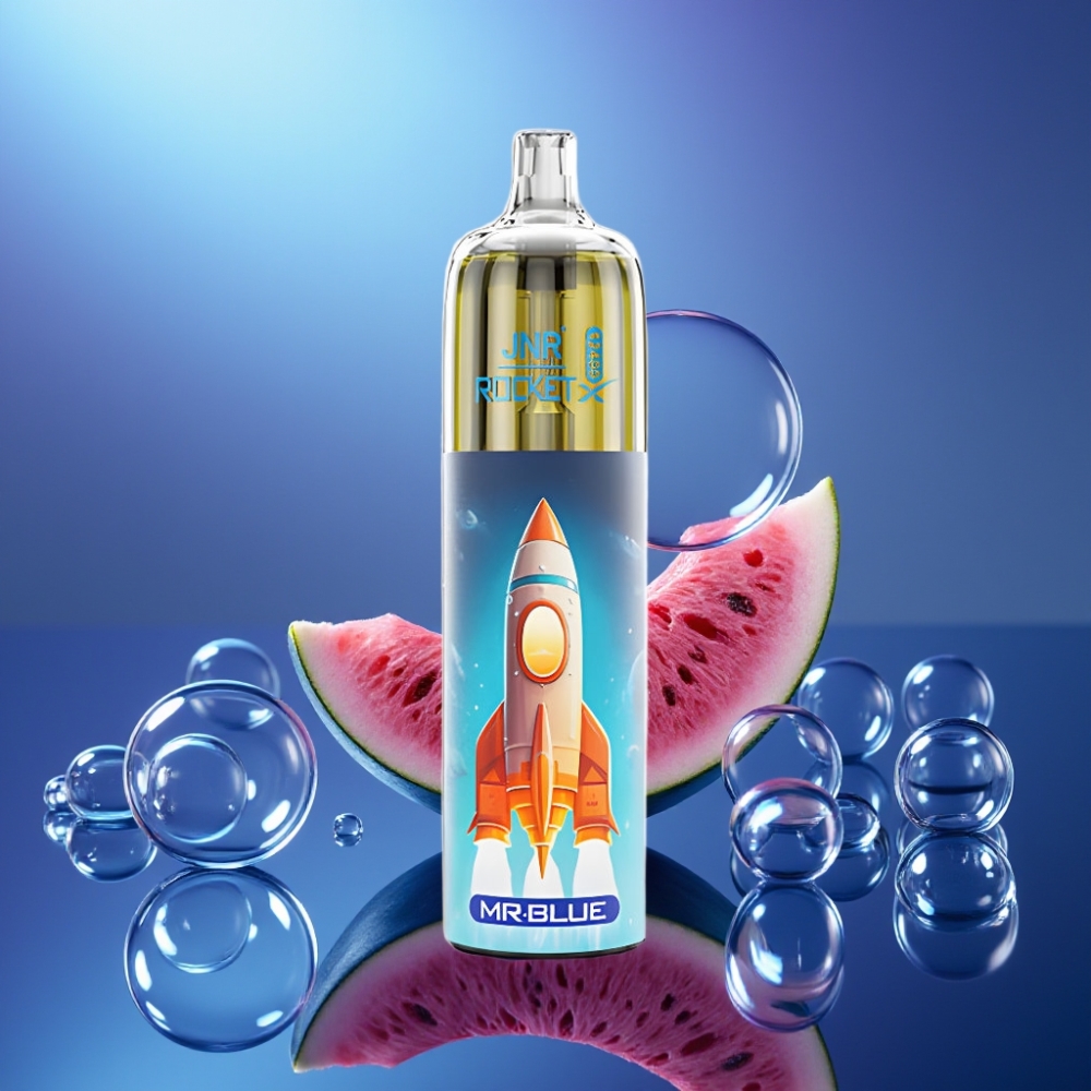 JNR Rocket-X 12400 Pufuri Disposable Vape Domnul Albastru cu RGB și 1.2ohm Mesh Coil