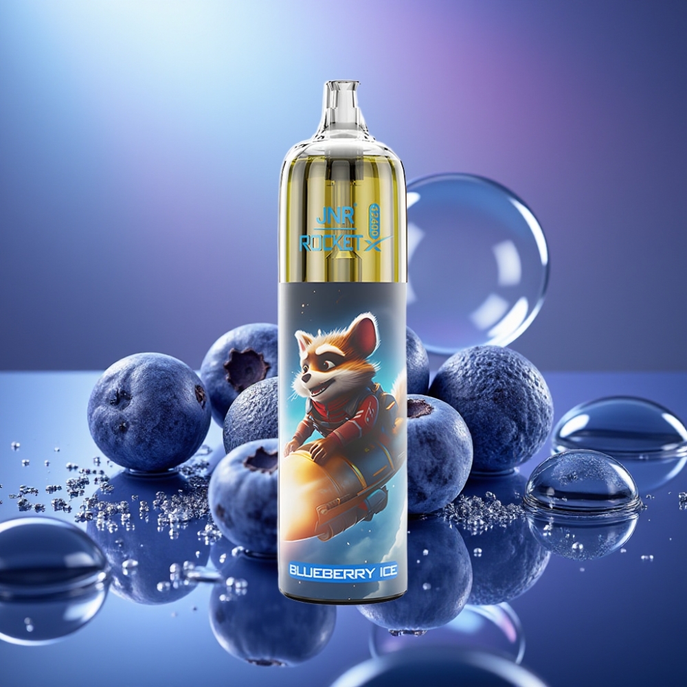 JNR Rocket-X 12400 Pufuri Vape Dispozabil Afină Înghețată cu RGB și Airflow Reglabil