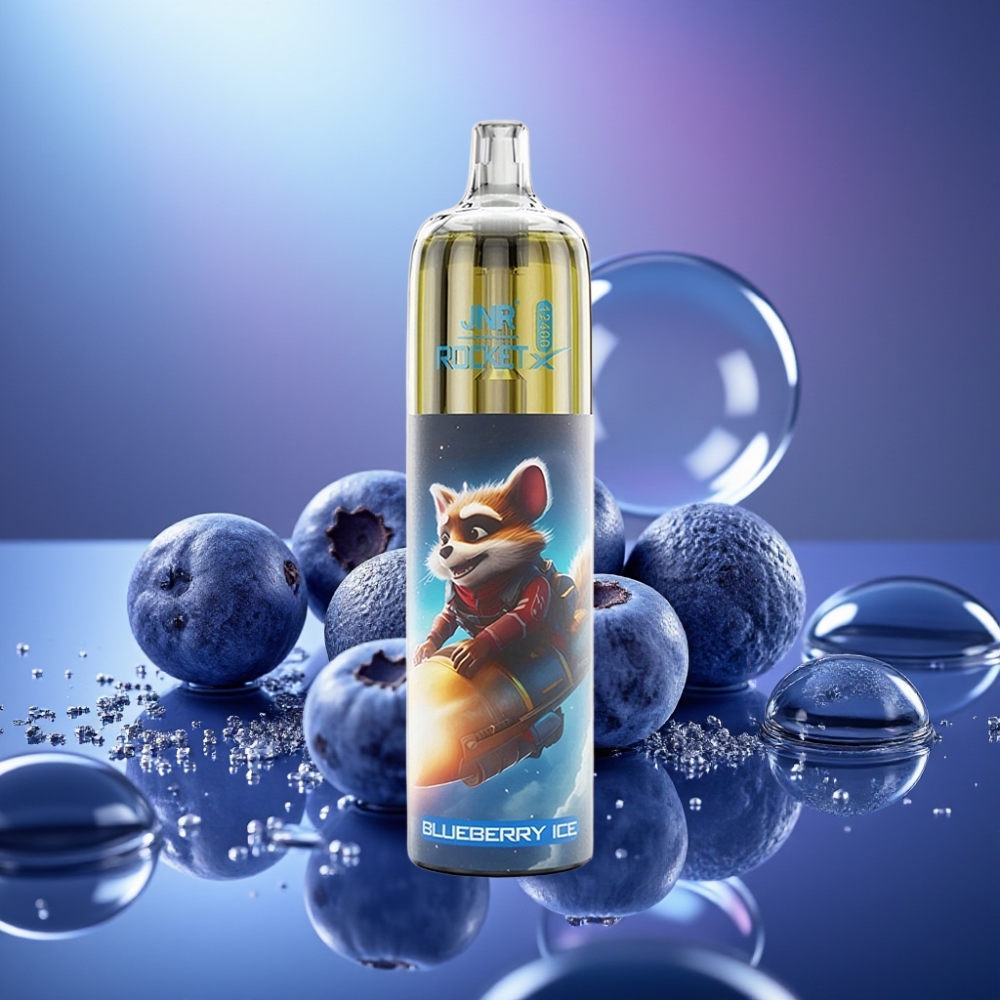 JNR Rocket-X 12400 Pufuri Vape Dispozabil Afină Înghețată cu RGB și Airflow Reglabil