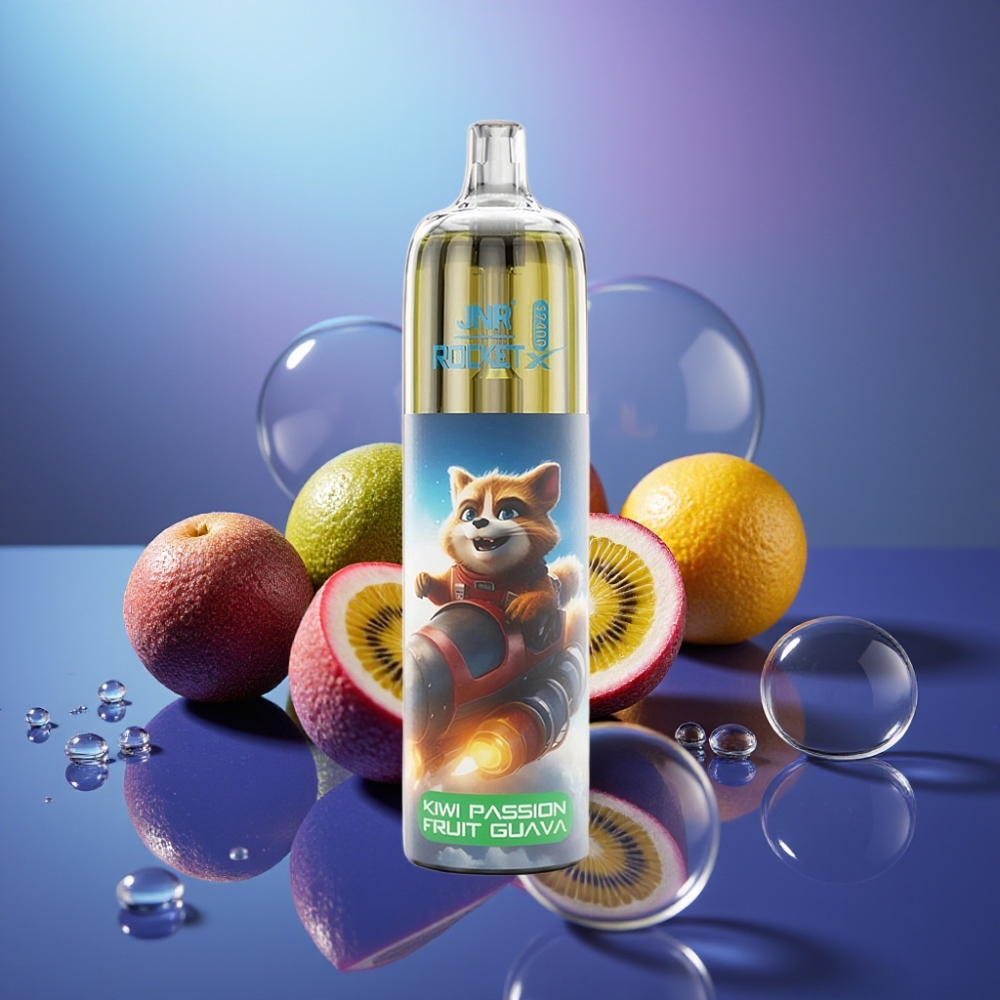 JNR Rocket-X 12400 Pufuri Vape Dispozabil Kiwi Fructul Pasiunii Guava cu RGB și Rezistență Mesh 1.2ohm