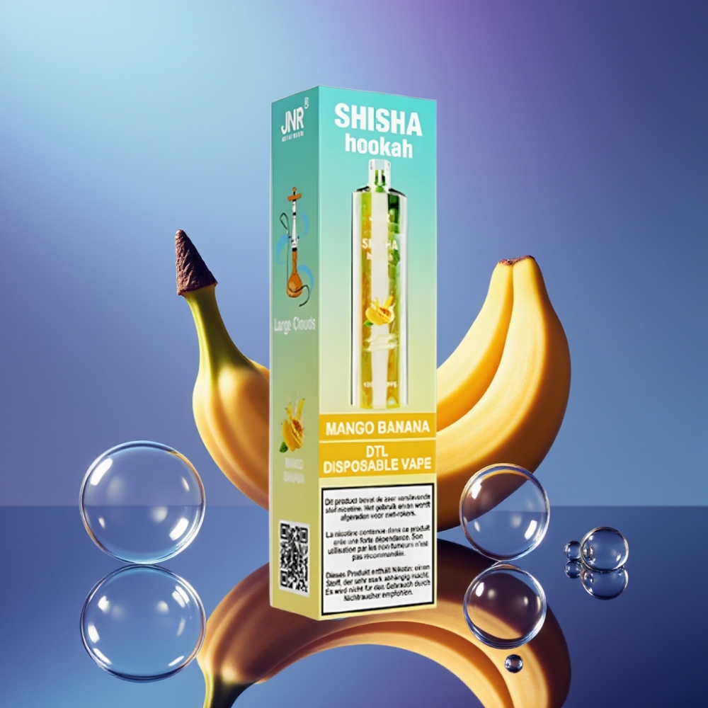 JNR Shisha Hookah 12000 Pufuri Dispozabil Vape Mango Banana 24ml Tip-C