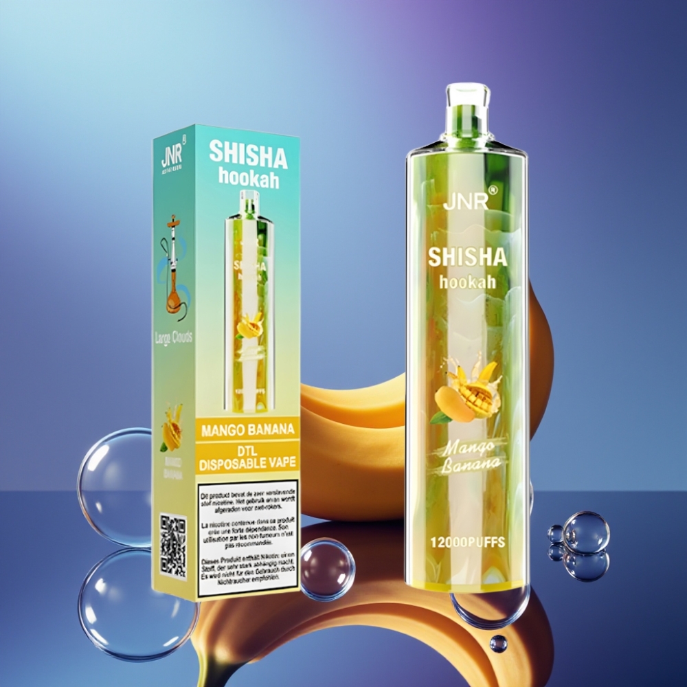 JNR Shisha Hookah 12000 Pufuri Dispozabil Vape Mango Banana 24ml Tip-C