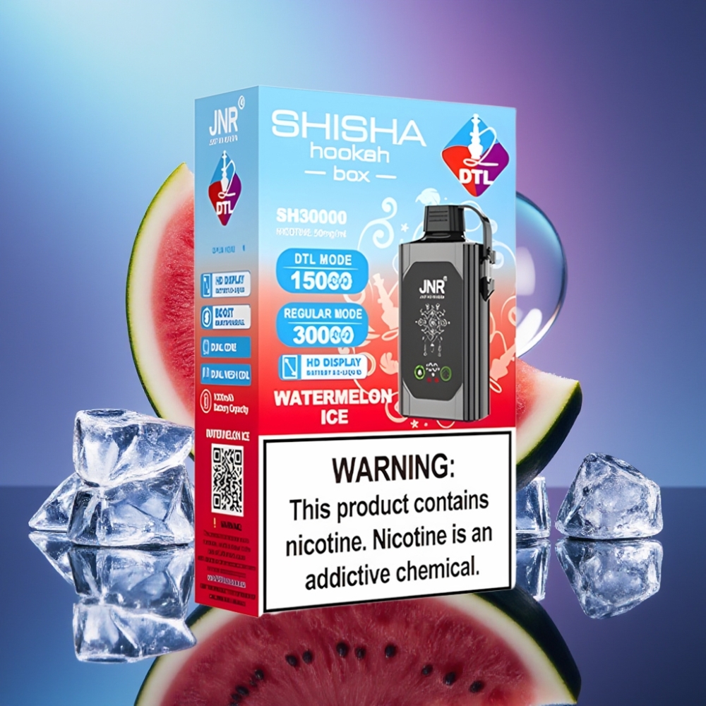 JNR Shisha Hookah Box 20500 Pufuri Disposable Vape Pepene Gheață cu Display HD și Baterie 1000mAh