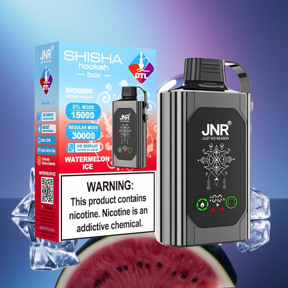 JNR Shisha Hookah Box 20500 Pufuri Disposable Vape Pepene Gheață cu Display HD și Baterie 1000mAh