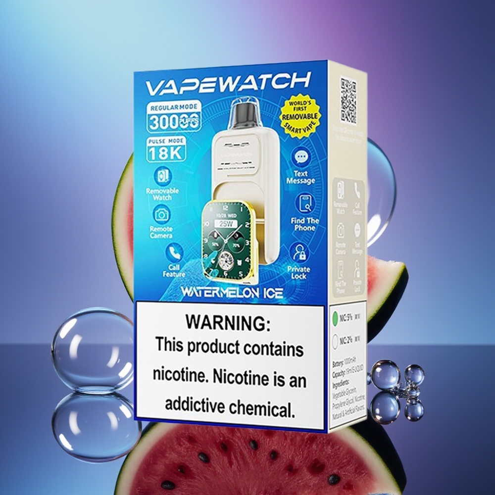 JNR VapeWatch 30000 Puffs Dispozabil Capsula Dublă Pepene Gheață