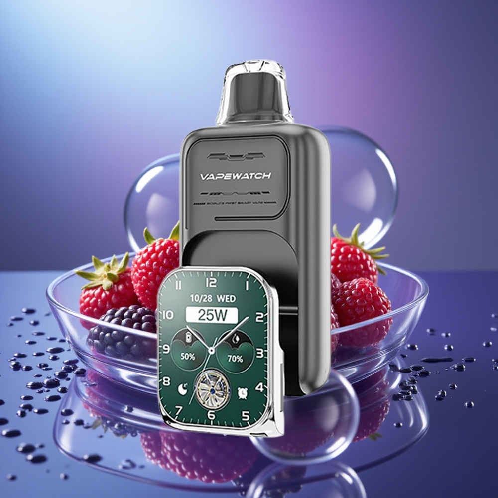 JNR VapeWatch 30000 Puffs Dispozabil Vape Triple Fructe de Pădure cu Dual Mesh Coil și 1000mAh