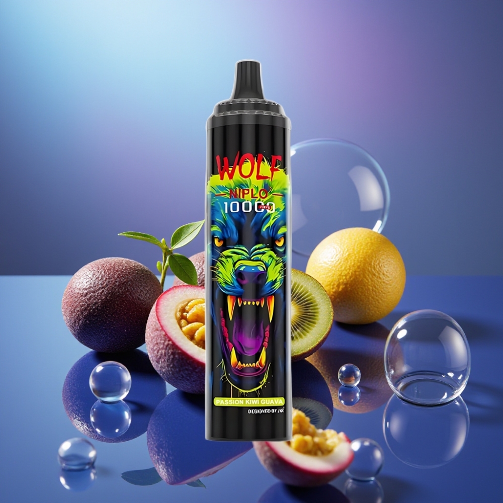 JNR Wolf Niplo 10000 Puffs 20ml Coil 1.0 Ohm Disposable Maracuja Kiwi Guava