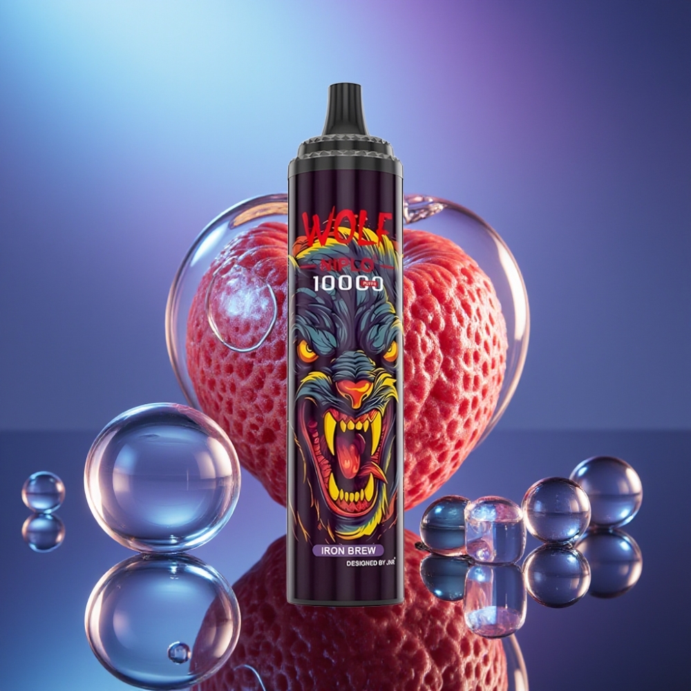 JNR Wolf Niplo 10000 Pufuri Disposable Vape Băutură de Fier cu 20ml & Rezistență 1.0 Ohm