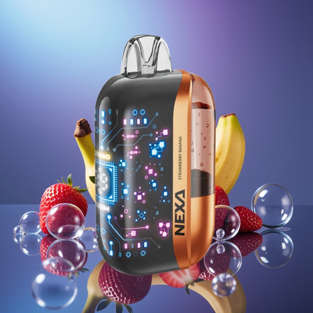 NEXA Ultra 50000 Puffs Disposable Vape Capsule Dual Mesh Coils Capsă de Căpșuni Banane
