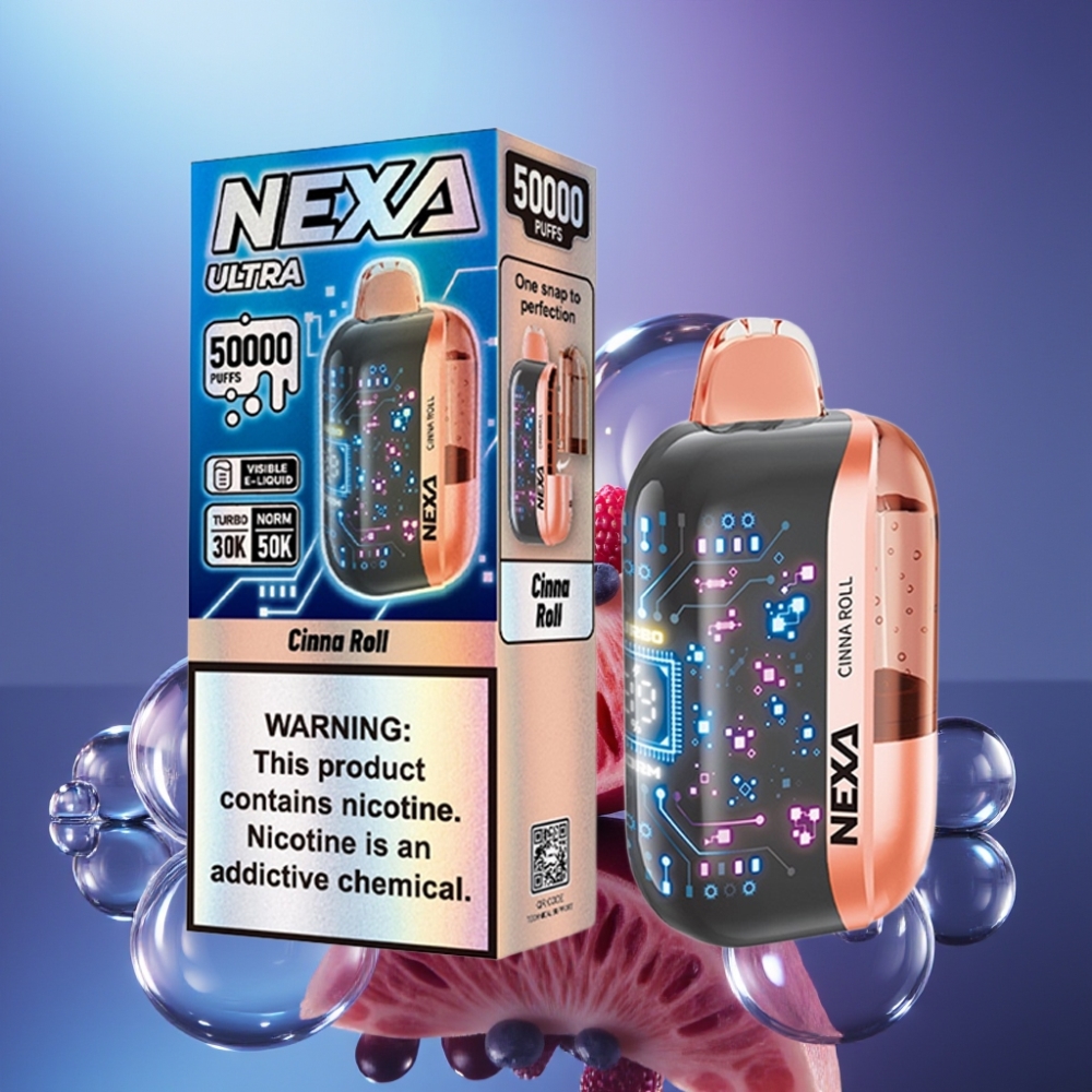 NEXA Ultra 50000 Puffs Disposable Vape Chifla Cu Scortisoară cu Ecran 3D