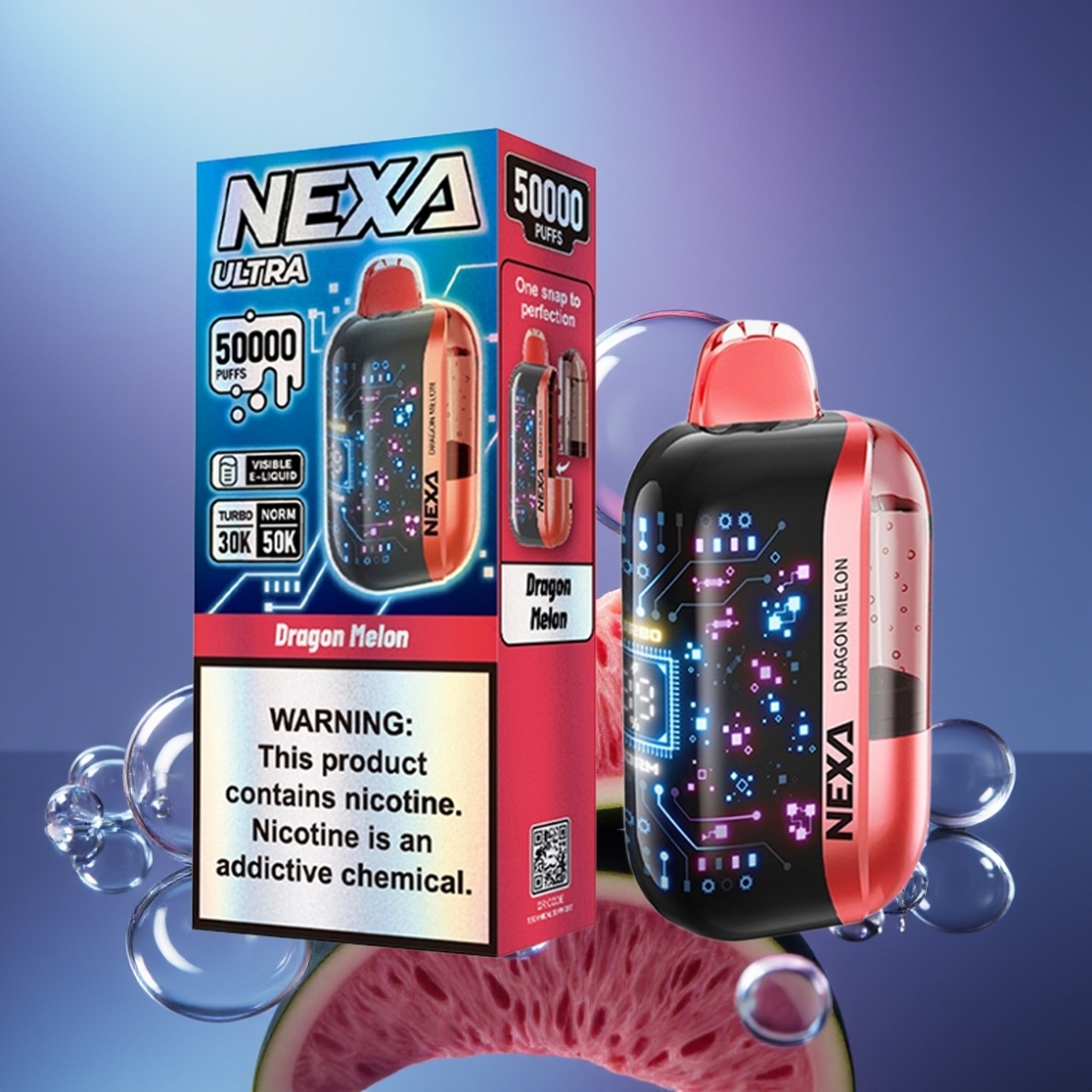 NEXA Ultra 50000 Puffs Disposable Vape Pepene Dragon Tip-C Încărcare