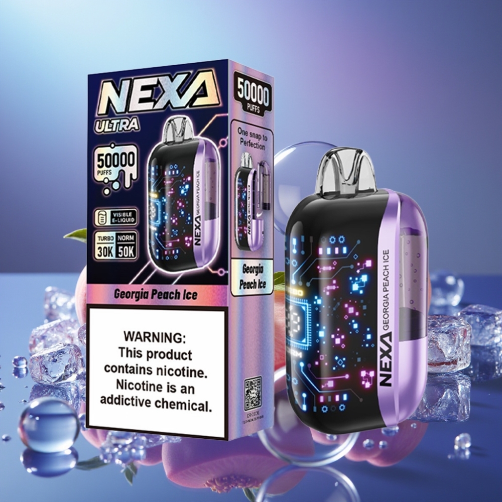 NEXA Ultra 50000 Puffs Disposable Vape Piersică Georgia Înghețată cu 20ml și 800mAh