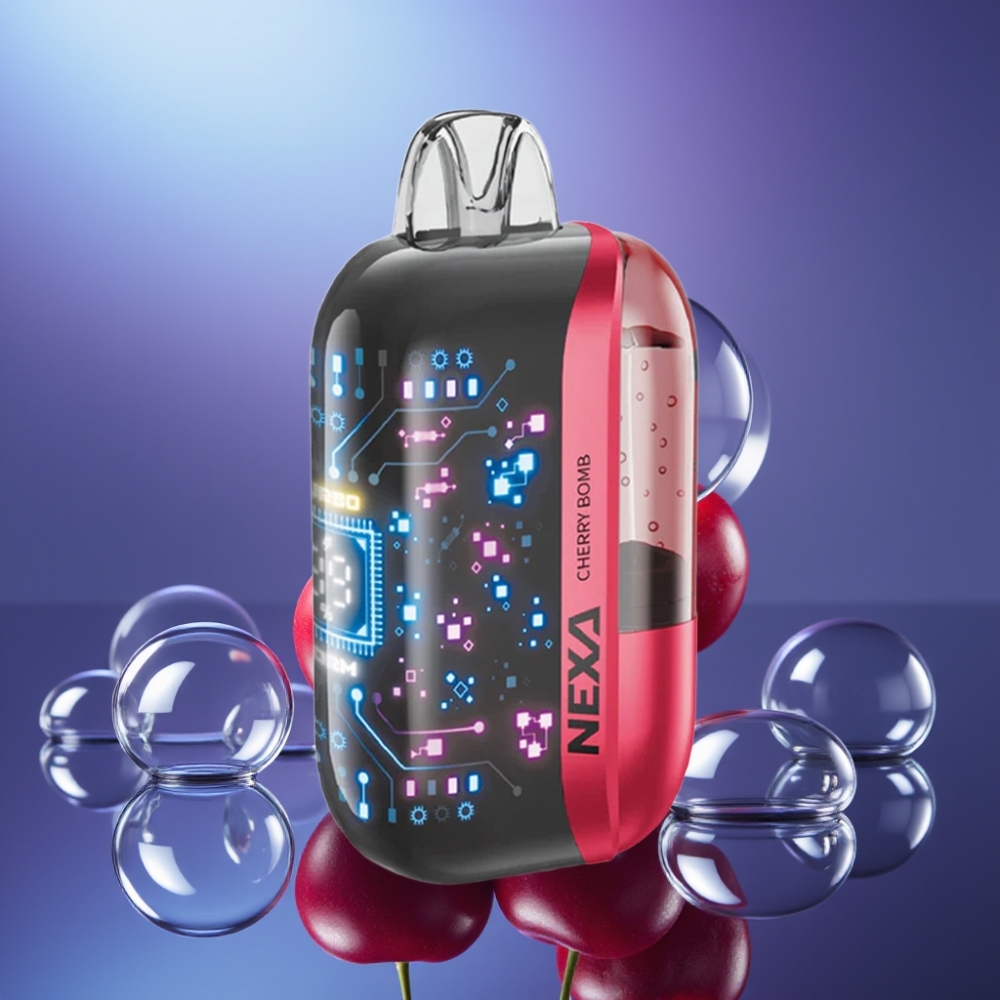 NEXA Ultra 50000 Pufuri Disposable Vape Cireșă Bomp cu Display 3D și Tip-C