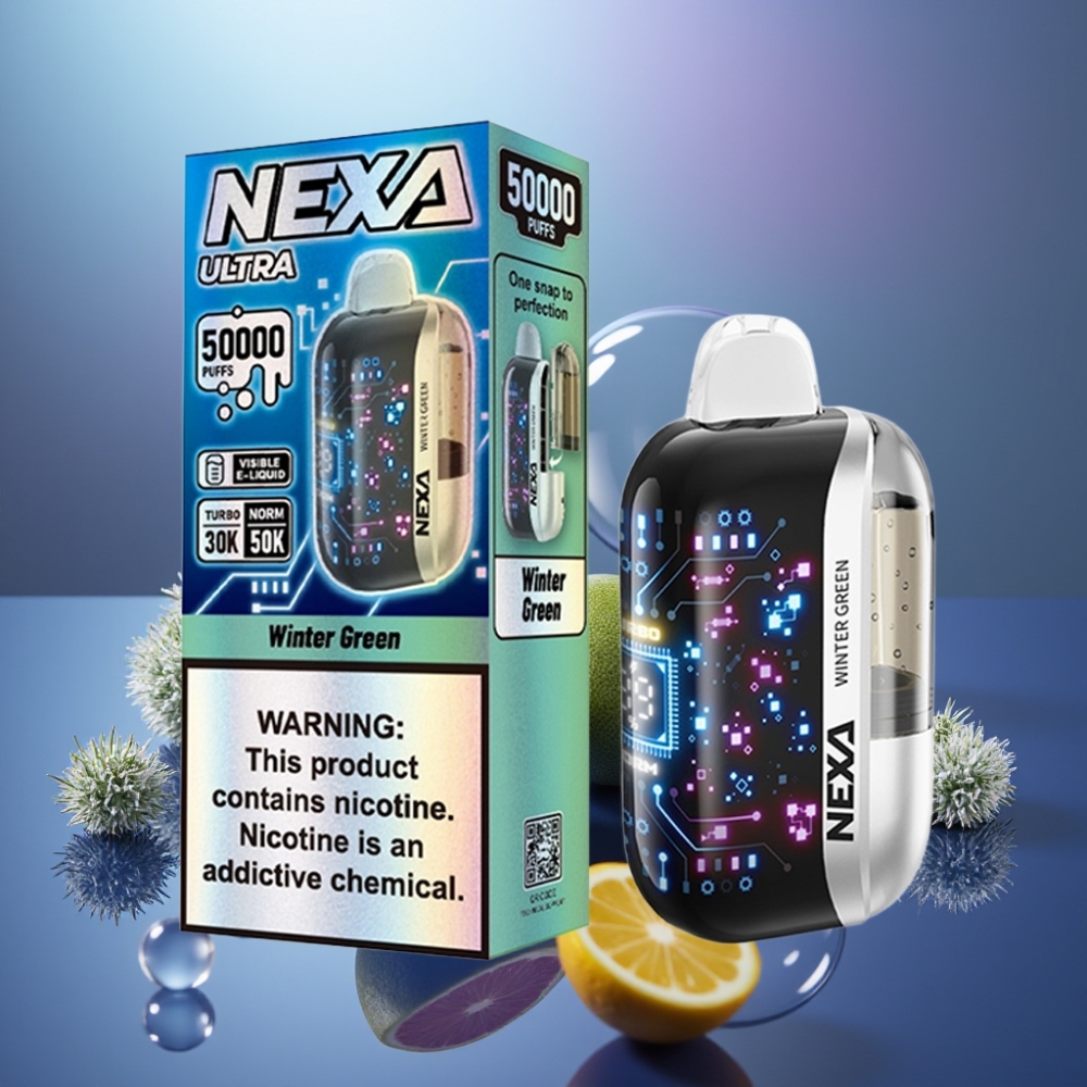 NEXA Ultra 50000 Pufuri Disposable Vape Mentă Verde 20ml Tip-C
