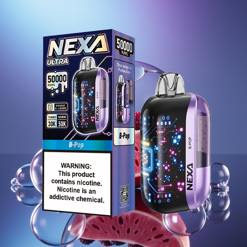 NEXA Ultra 50000 Pufuri Vape Disposable cu Ecran 3D și B-Pop