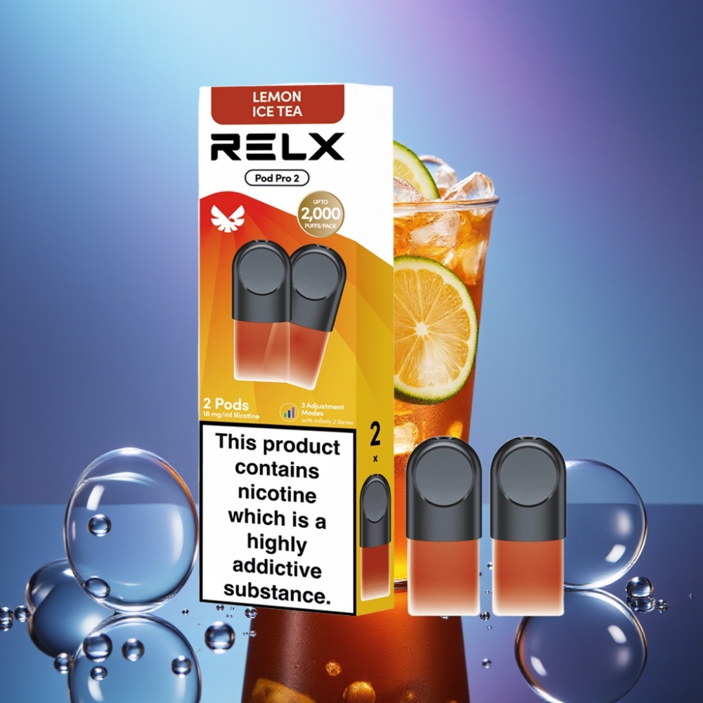 RELX Pod Pro 2 600 fumuri Ceai-Lemon Ice Tea 1,8% Nicotină