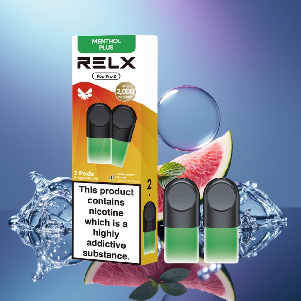 RELX Pod Pro 2 600 pufări 1.8% Nicotină Mentă-Mentol Plus 1.9ml