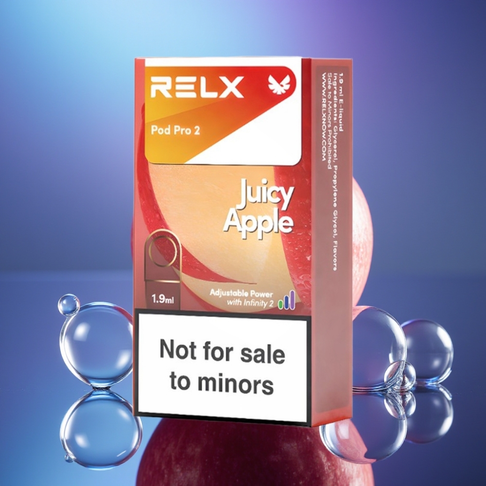 RELX Pod Pro 2 600 pufări 1,9ml Măr Sucos 0% Nicotină