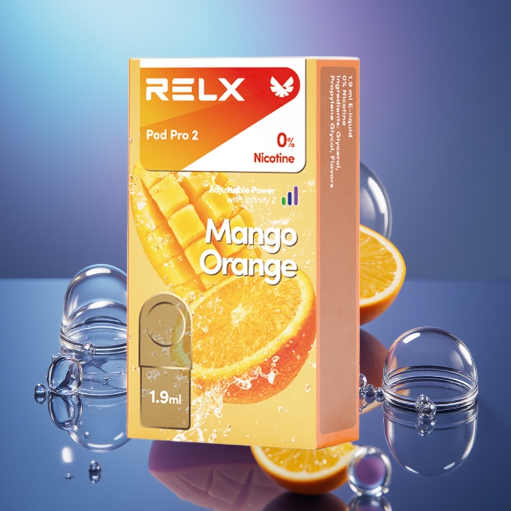 RELX Pod Pro 2 600 pufuri 0% Nicotina Mango Portocală 1.9ml