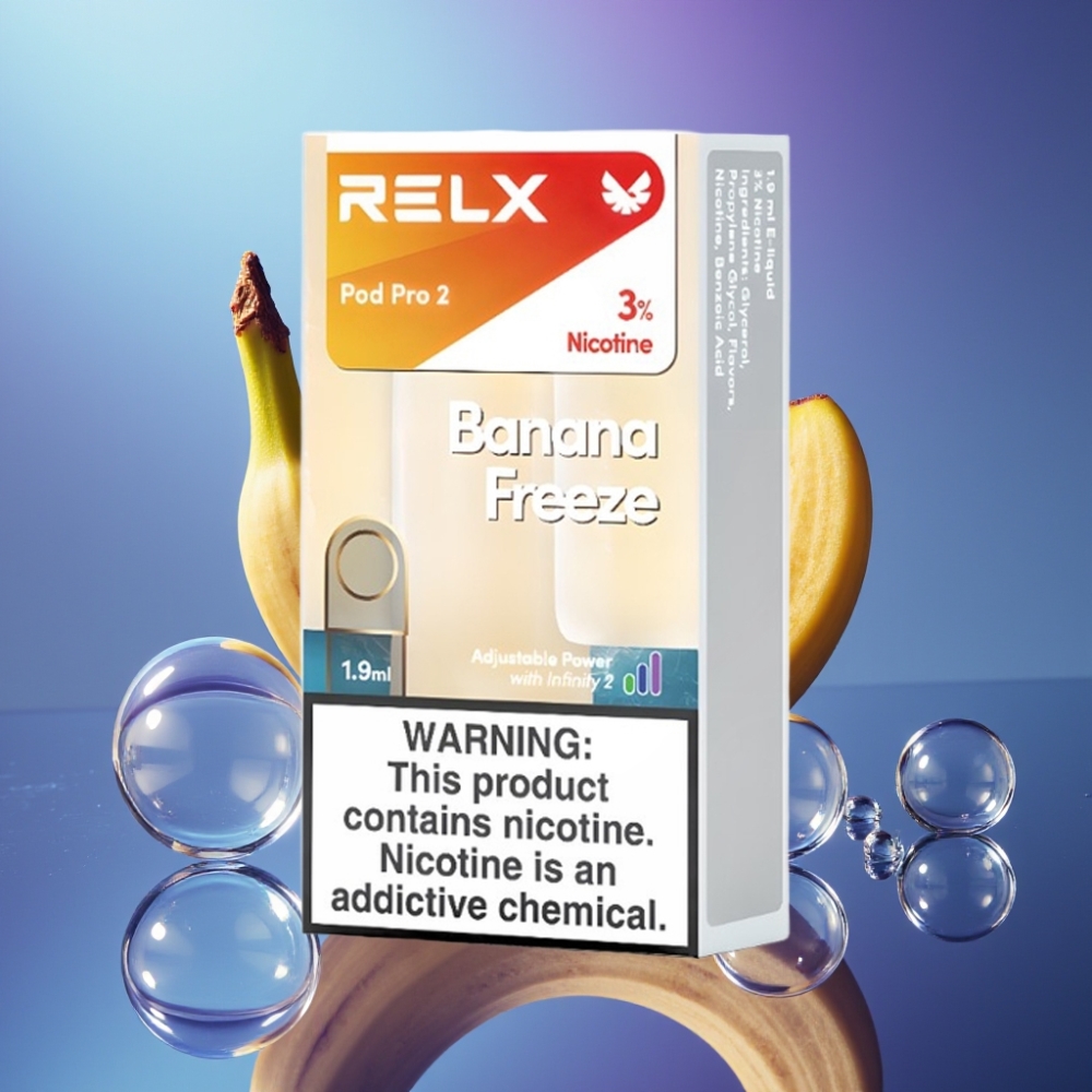 RELX Pod Pro 2 600 pufuri 1.9ml Banana Înghețată 3%